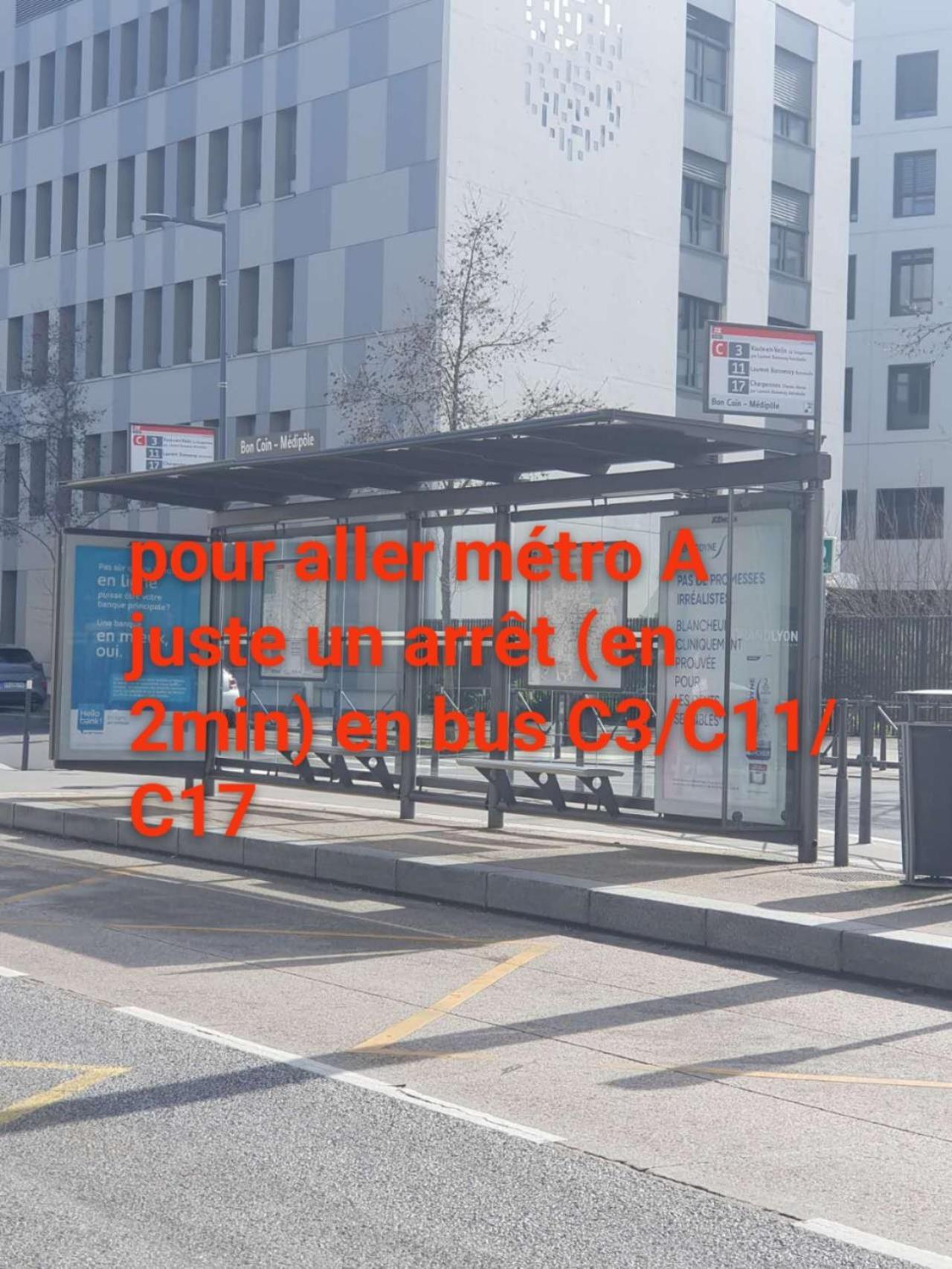 Medipole T2 Avec Un Garage Gratuit Sur Place, 16Min A Centre Ville Lyon En Metro A 빌뢰르반 외부 사진