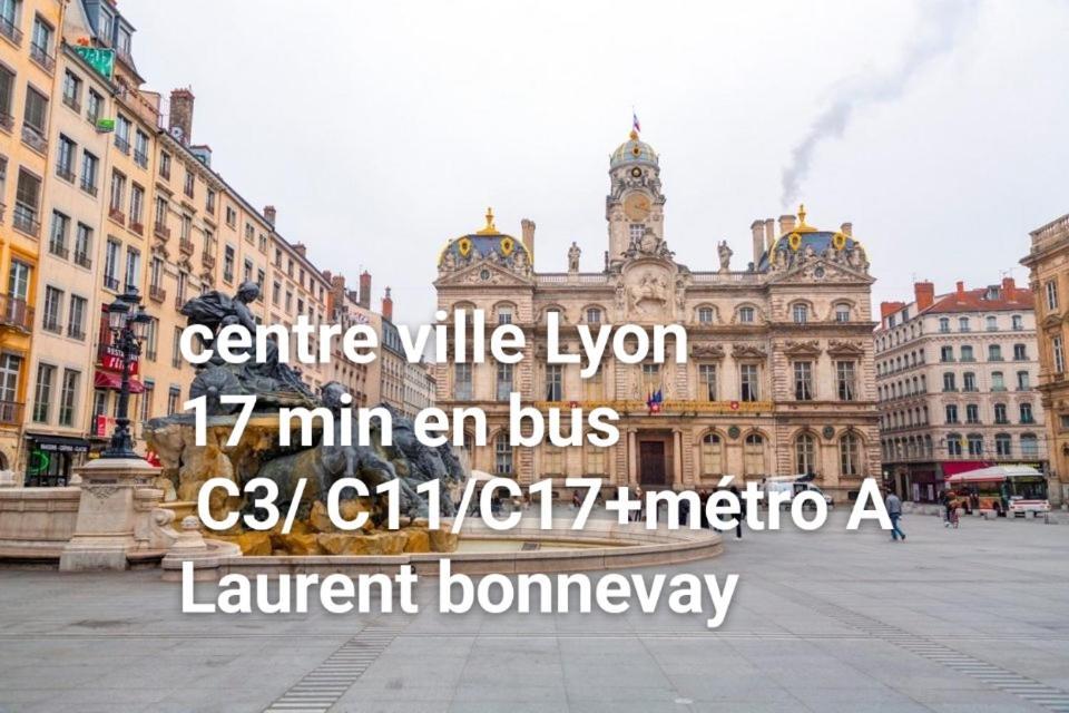 Medipole T2 Avec Un Garage Gratuit Sur Place, 16Min A Centre Ville Lyon En Metro A 빌뢰르반 외부 사진